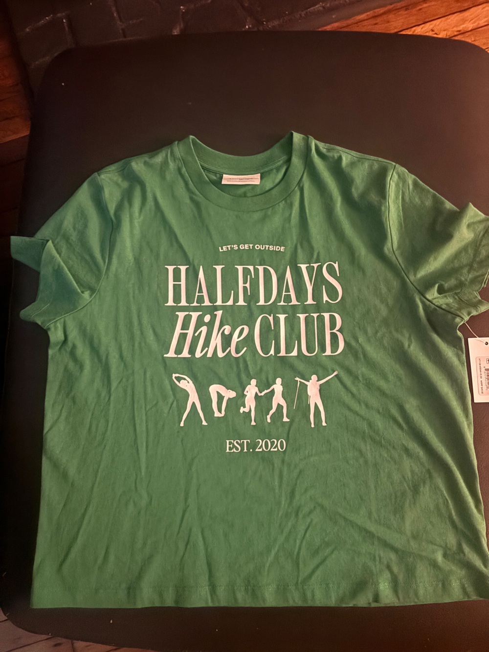Halfdays Hike Club Green Graphic Tee NWT - Picture 5 of 6